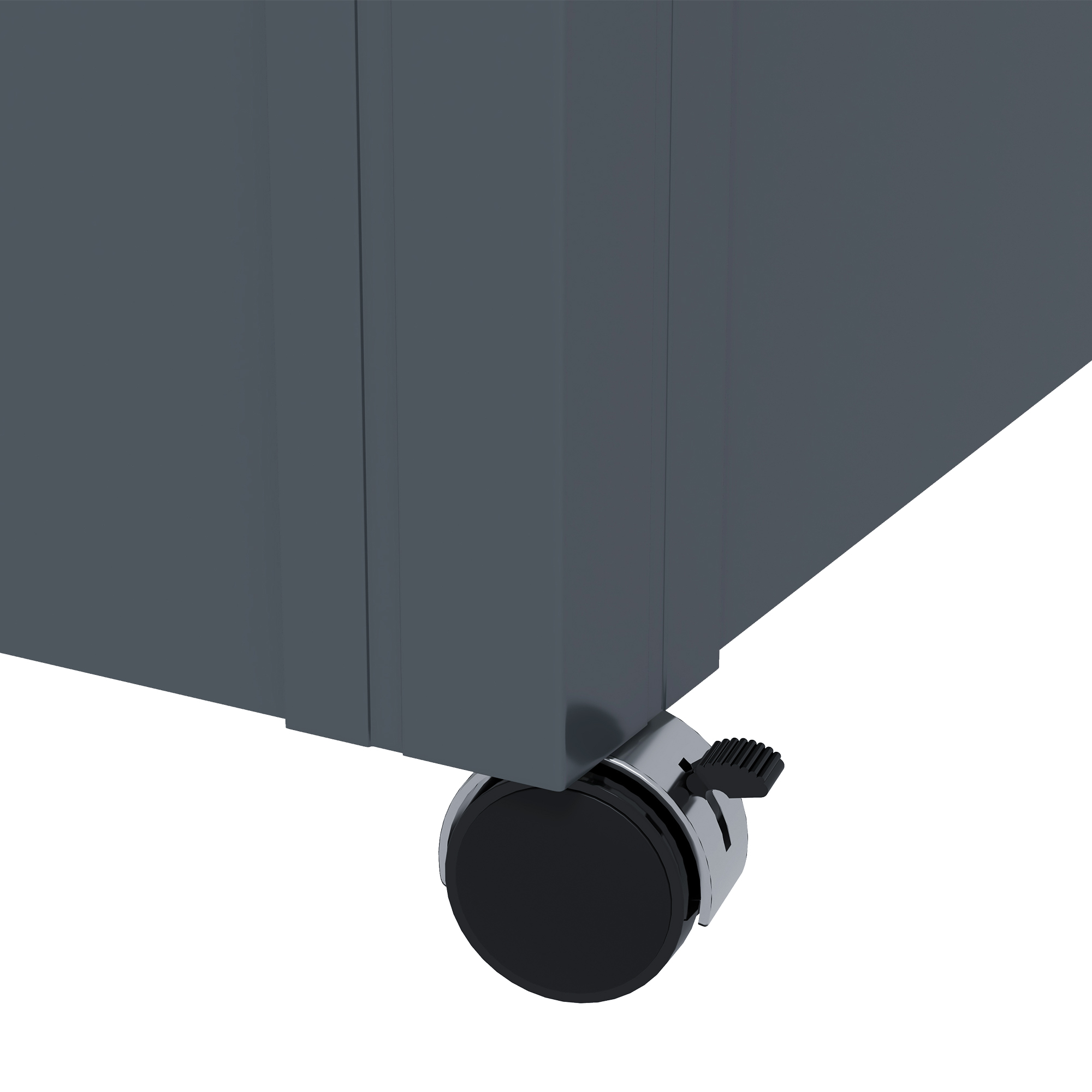 Outdoor Aufbewahrungsbox, Gartenbox, Kissenbox, wetterbeständig, 4 Rollen, 100 x 62 x 65 cm, Dunkelgrau