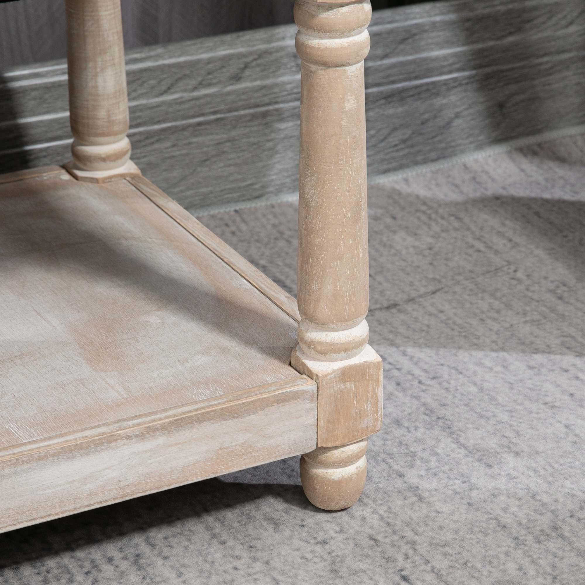 Sitzbank mit Stauraum, Vintage-Design, Knopfheftung, Kautschukbaumholz, 115x40x48cm, Grau