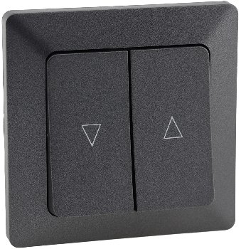 MILOS Jalousien-Steuerung Hoch/Runter, Taster, inkl. Rahmen, UP, anthrazit