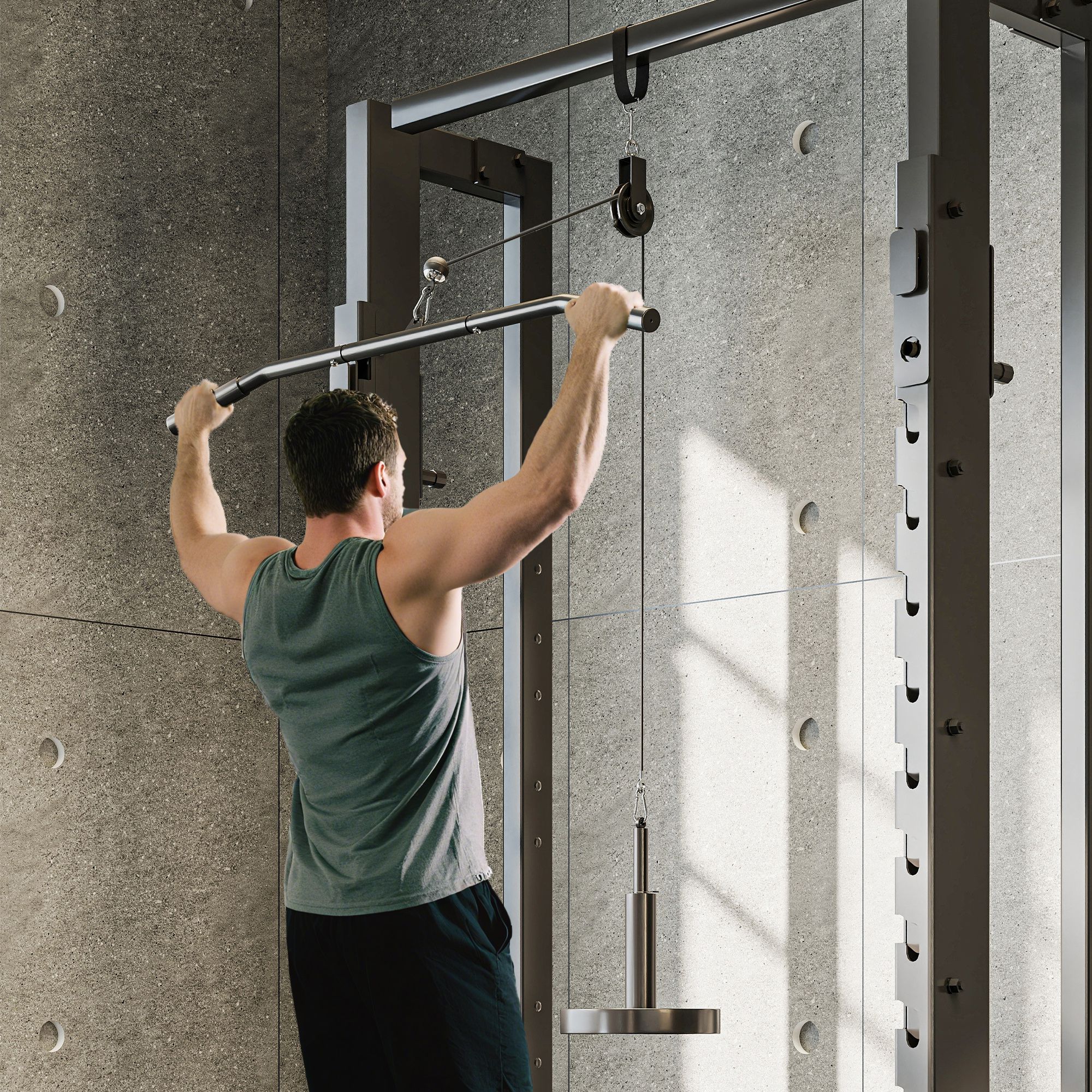 Kabelzug-Pulley-System für das Armkrafttraining