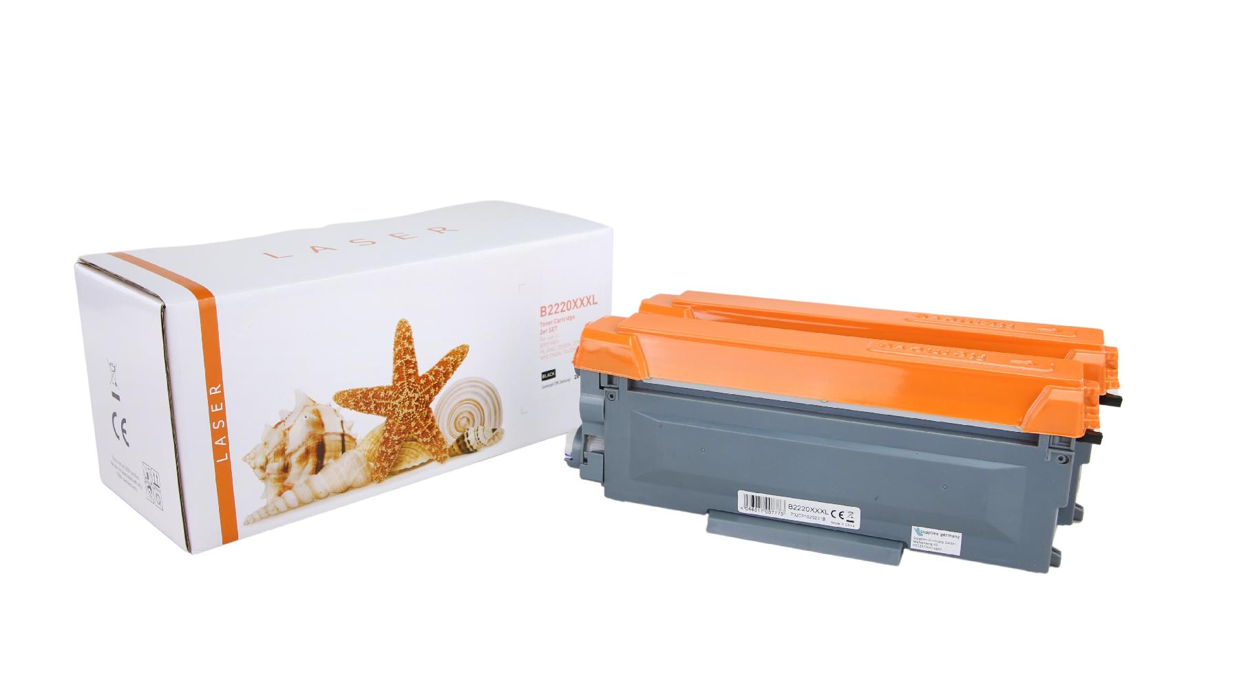 2er Set TN2220XXXL alternativ Toner schwarz für B / TN2220XXXL / 2x10.400 Seiten