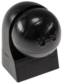 Aufputz Bewegungsmelder "CBM-SL black" / 180°, LED geeignet, IP44, 1-800W,