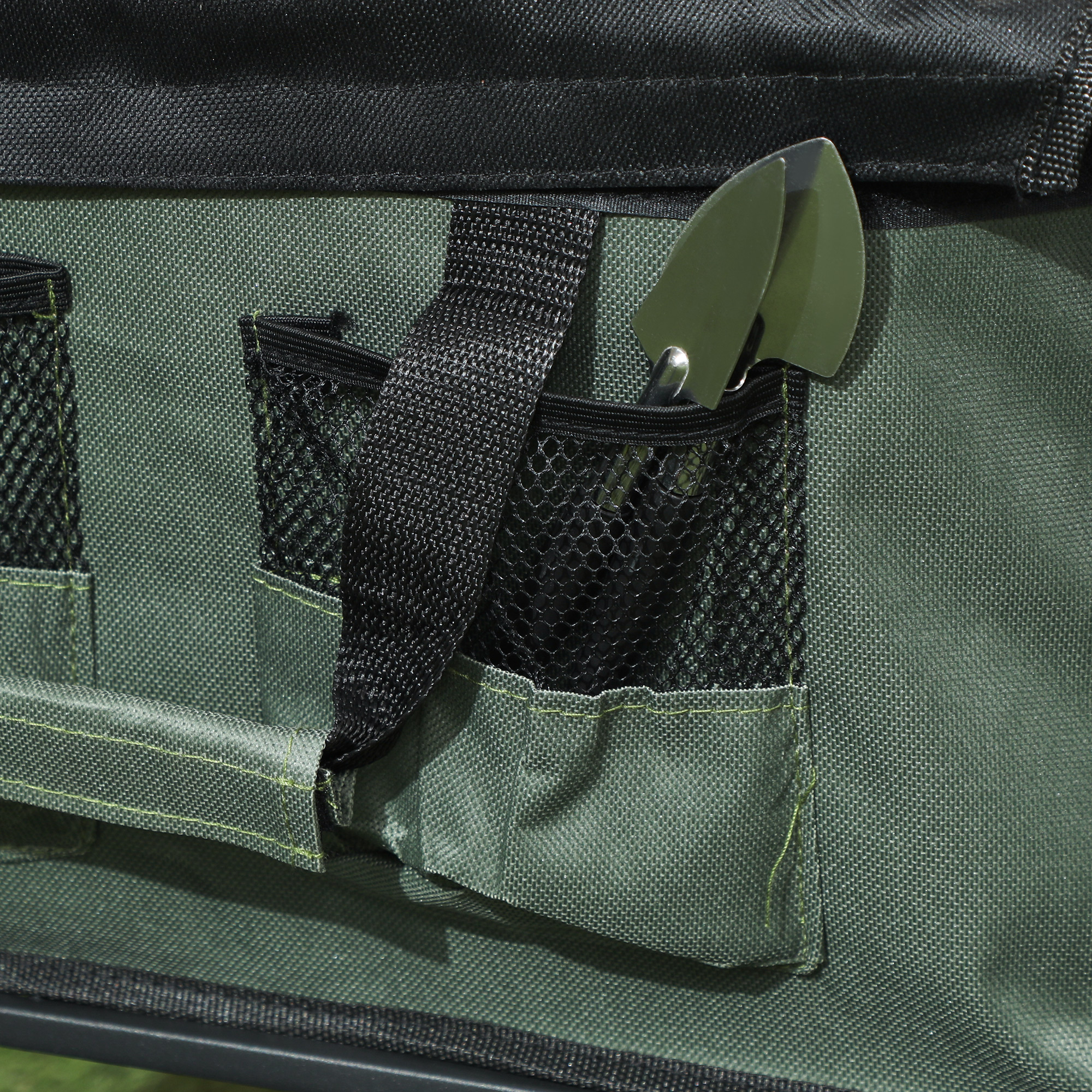 Gartenwagen 90 kg belastbar, klappbar Transportwagen mit herausnehmbare Plane, Griff, Rädern 72 Liter Grün