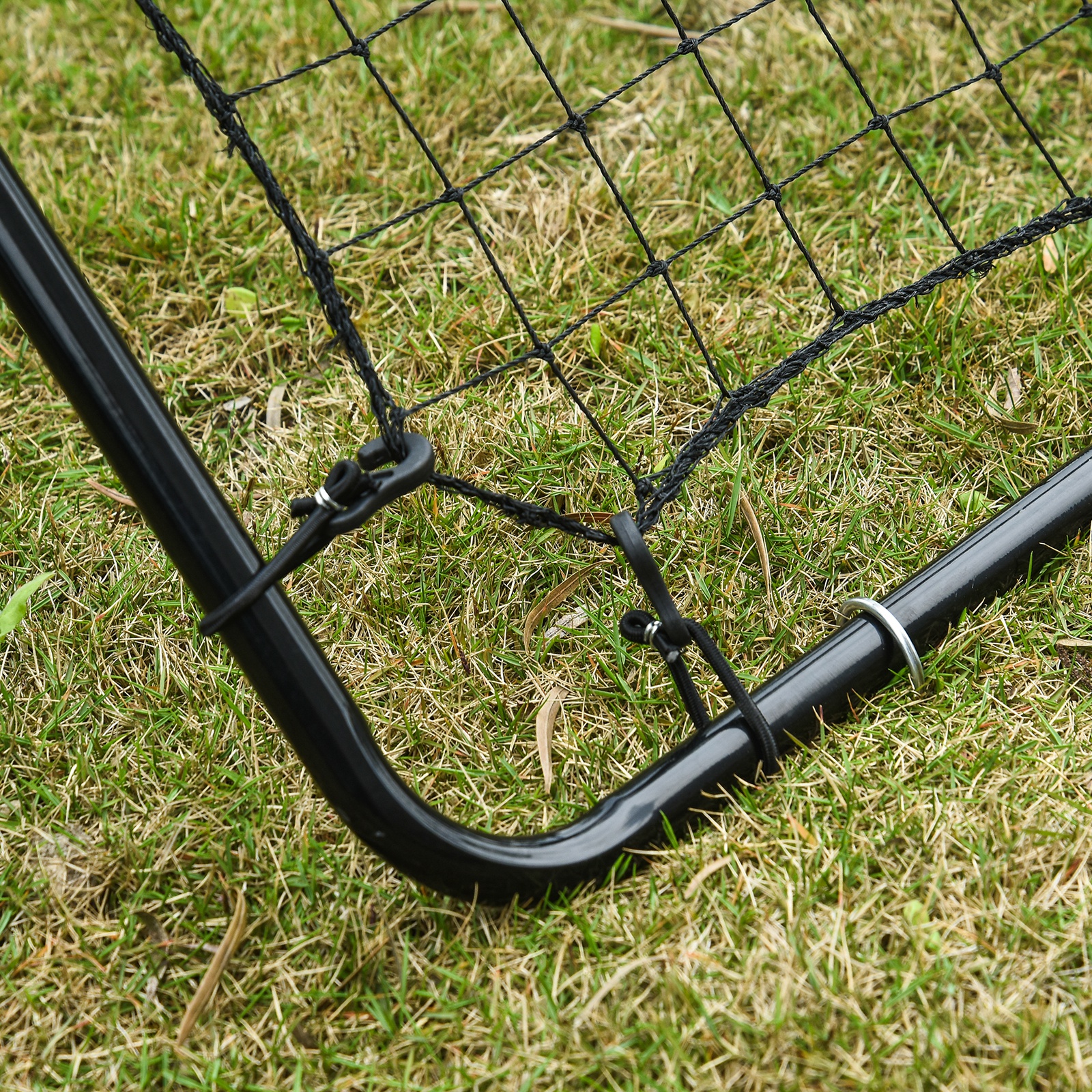 Baseball Rebounder, Tragebar Softball Pitchback-Netz, Rückprallnetz mit Ziel Zone, verstellbarem Winkel Pitching Netz für Basebälle Softbälle, Metall, Schwarz