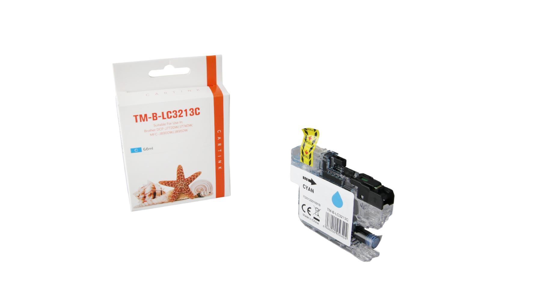 LC3213C alternativ Seestern Tinte Cyan für Brother / LC3213C / 400 Seiten