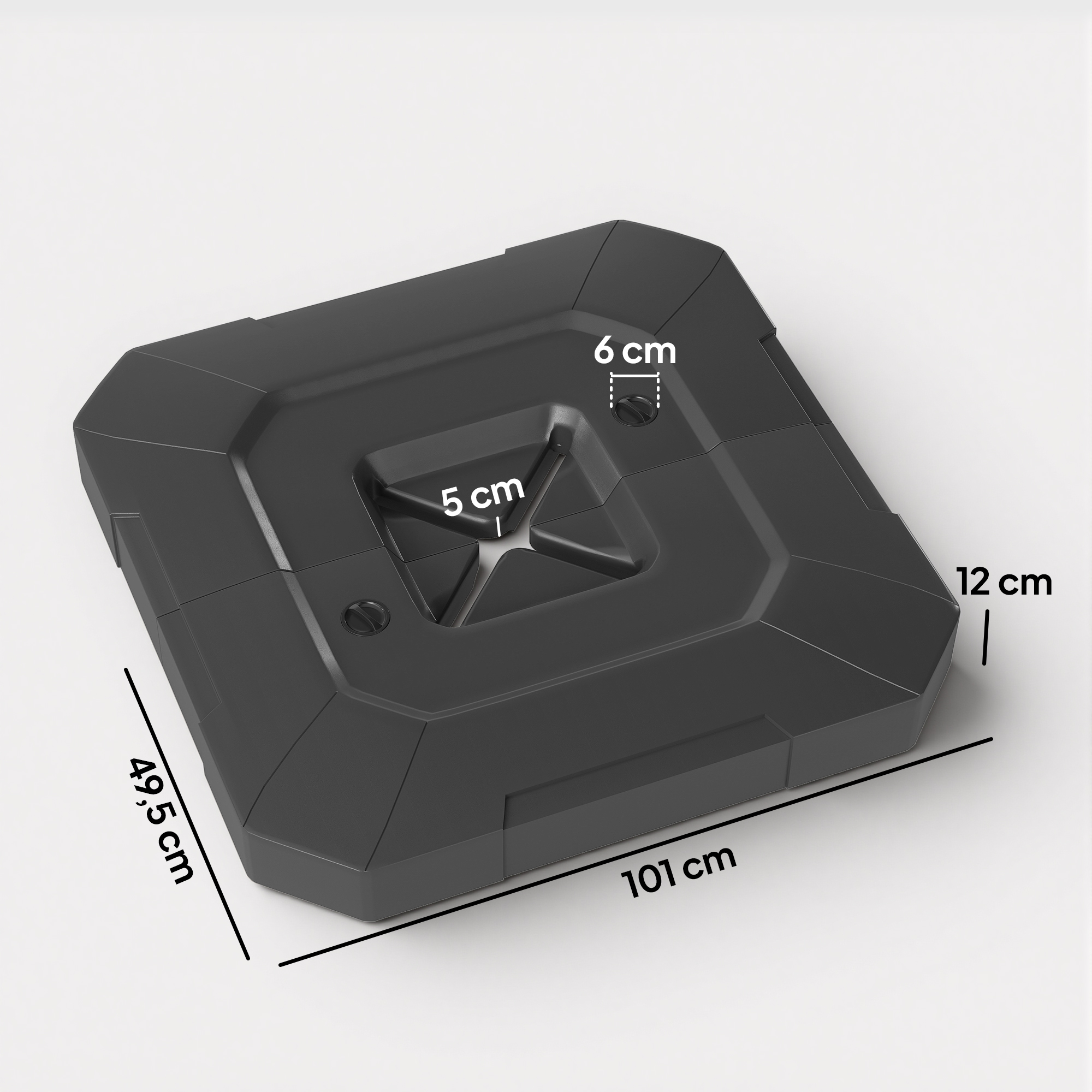 Sonnenschirmständer 2-teilig Wasserdicht Schirmgewicht, Schirmständer für Ampelschirm