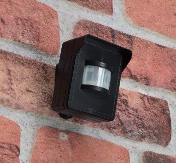 Funk-Bewegungsmelder für "Pilota Casa", IP44, 90°/8m PIR, Aufputz, schwarz