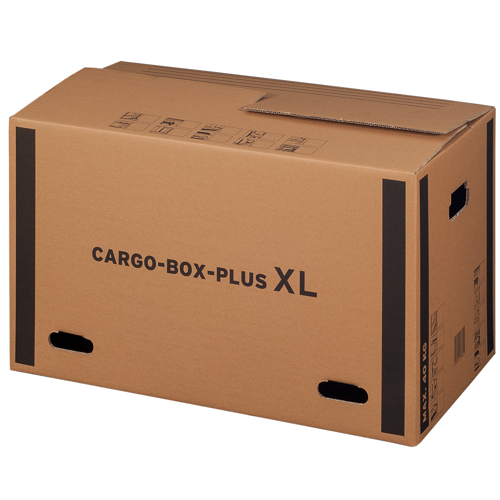 Cargobox PLUS mit Schmetterlingsboden, 750x420x440mm, braun, 2-wellig, VPE10