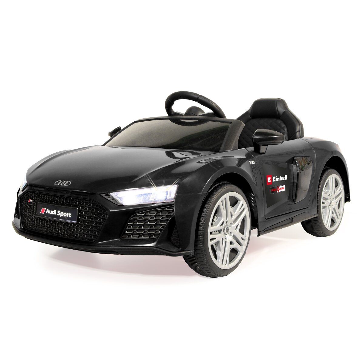 Kinderfahrzeug Audi R8 Spyder 18V schwarz Einhell Power X-Change inkl. Starter Set