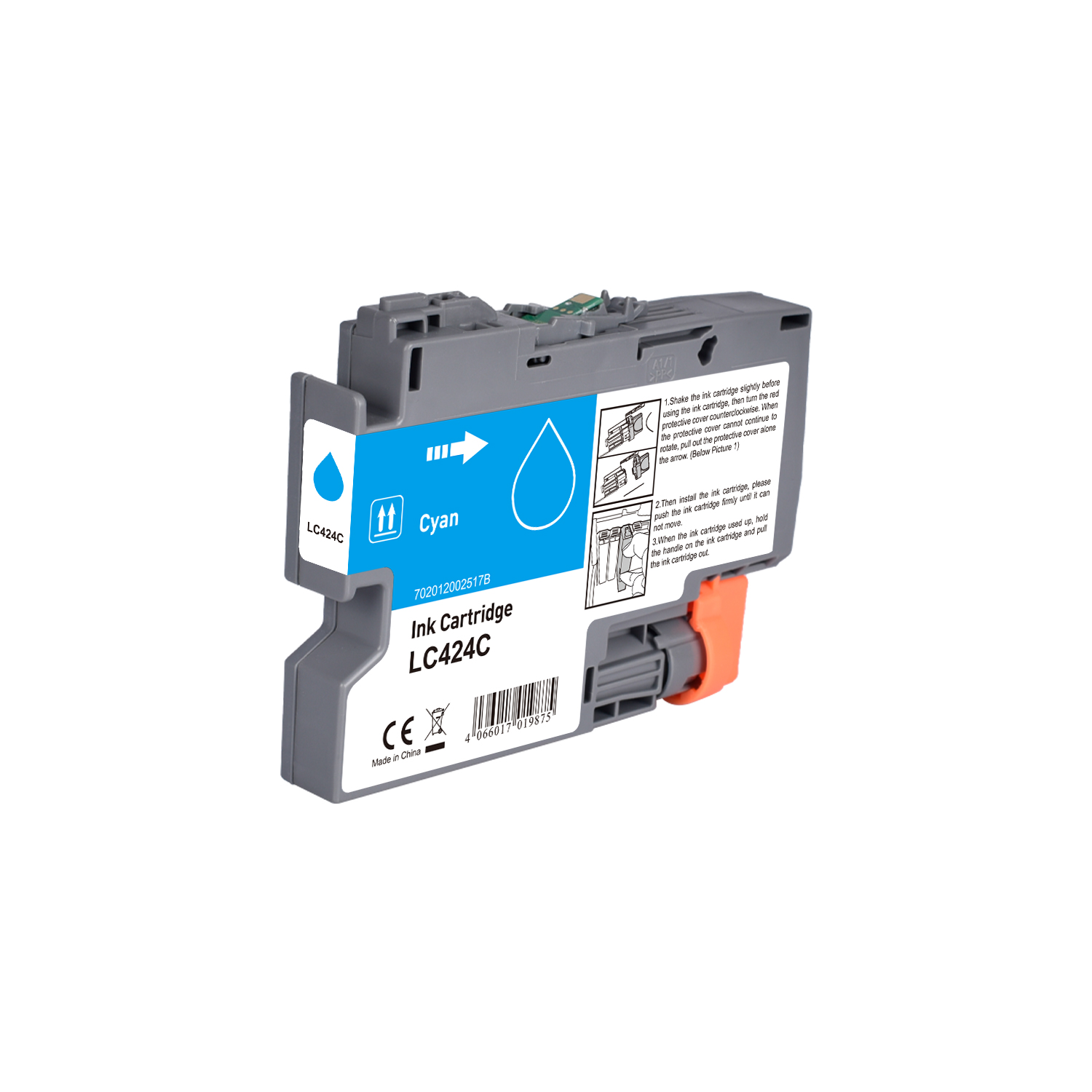 LC424C alternativ (Dye) Tinte Cyan für Brother / LC424C / 8ml