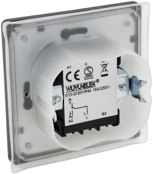 MILOS Wechsel-Schalter IP44, 250V~/ 10A, inkl. Rahmen, UP, anthrazit