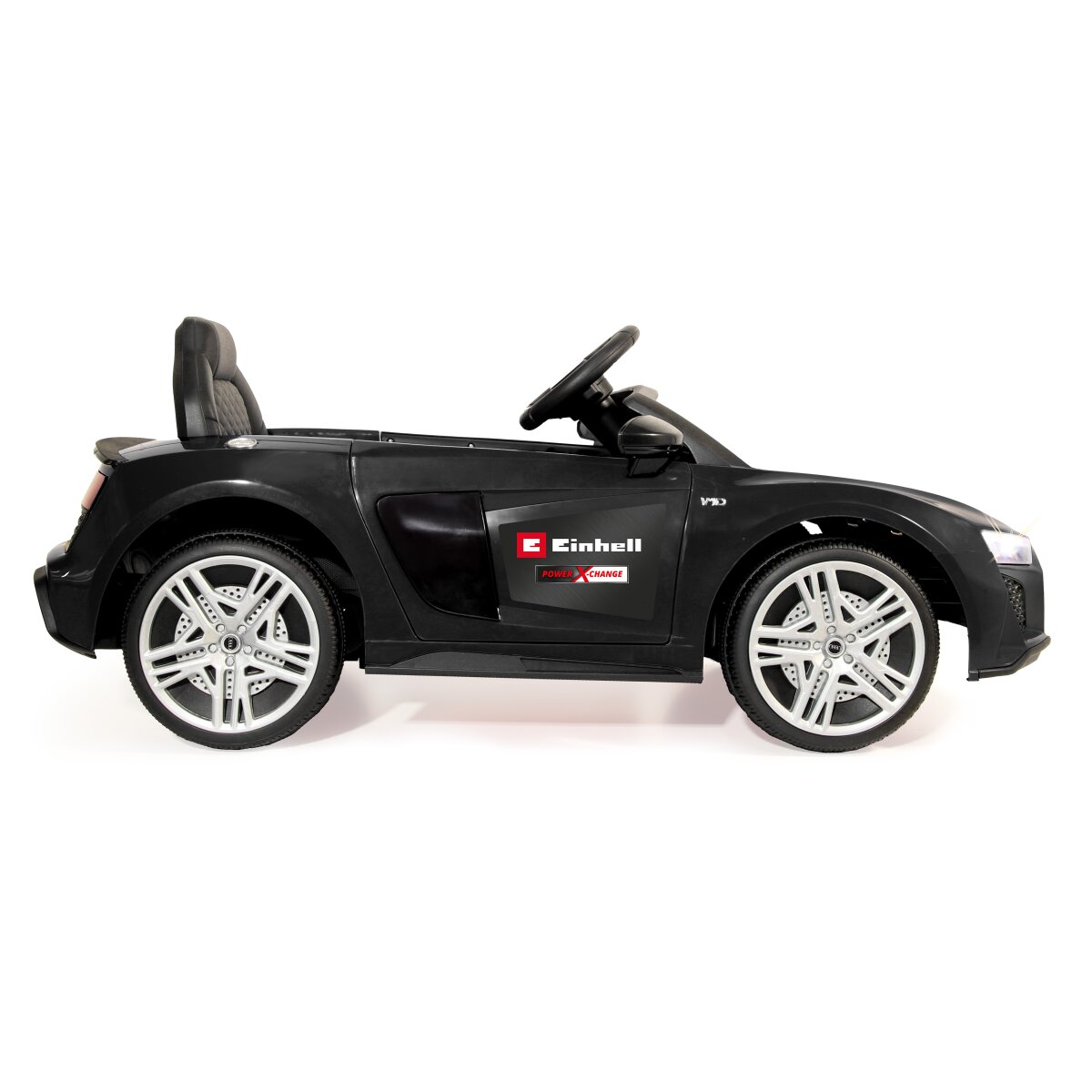 Kinderfahrzeug Audi R8 Spyder 18V schwarz Einhell Power X-Change inkl. Starter Set