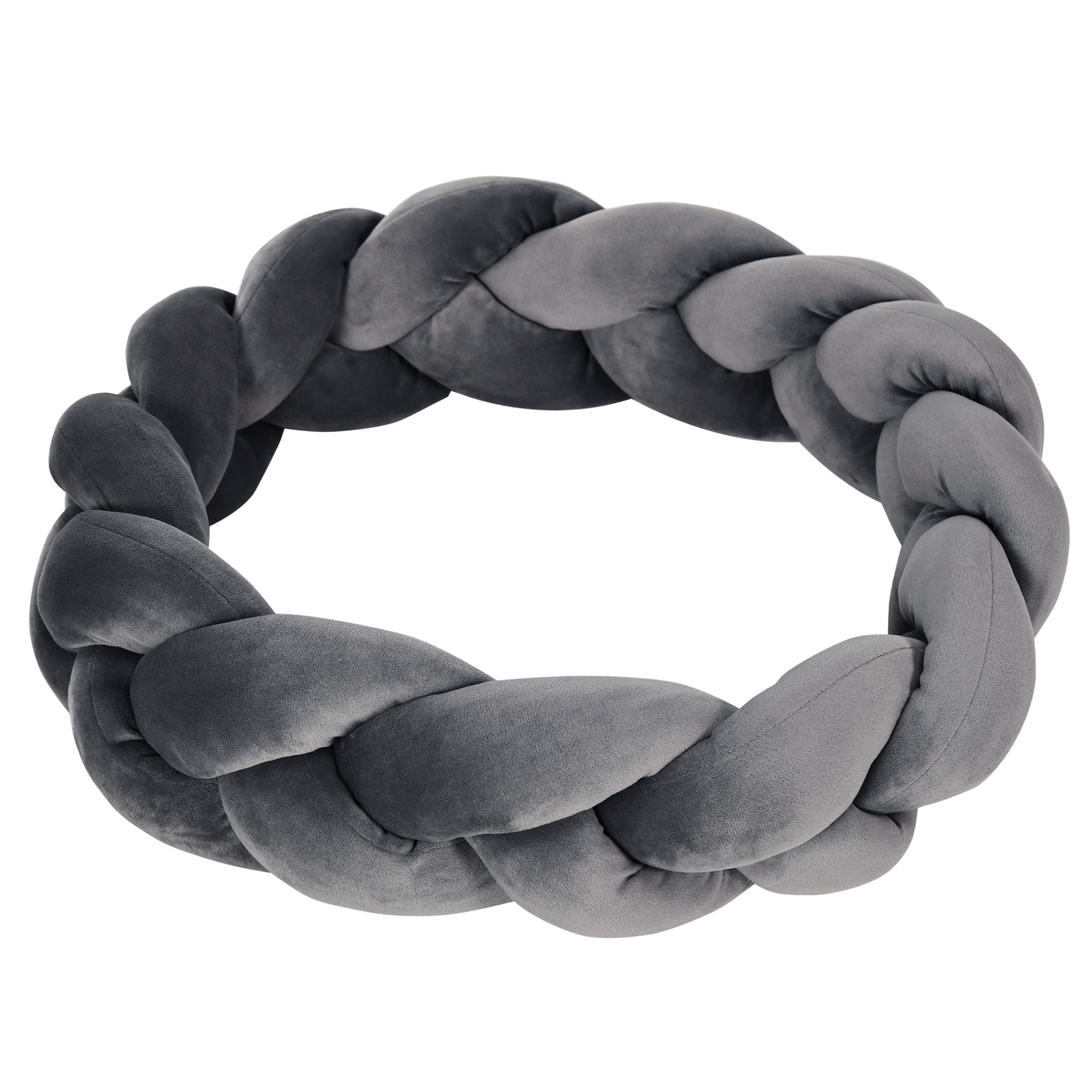 Haustierbett inkl. Kissen, Katzenbett, Hundekorb, waschbar, 55 cm x 55 cm x 14 cm, Grau