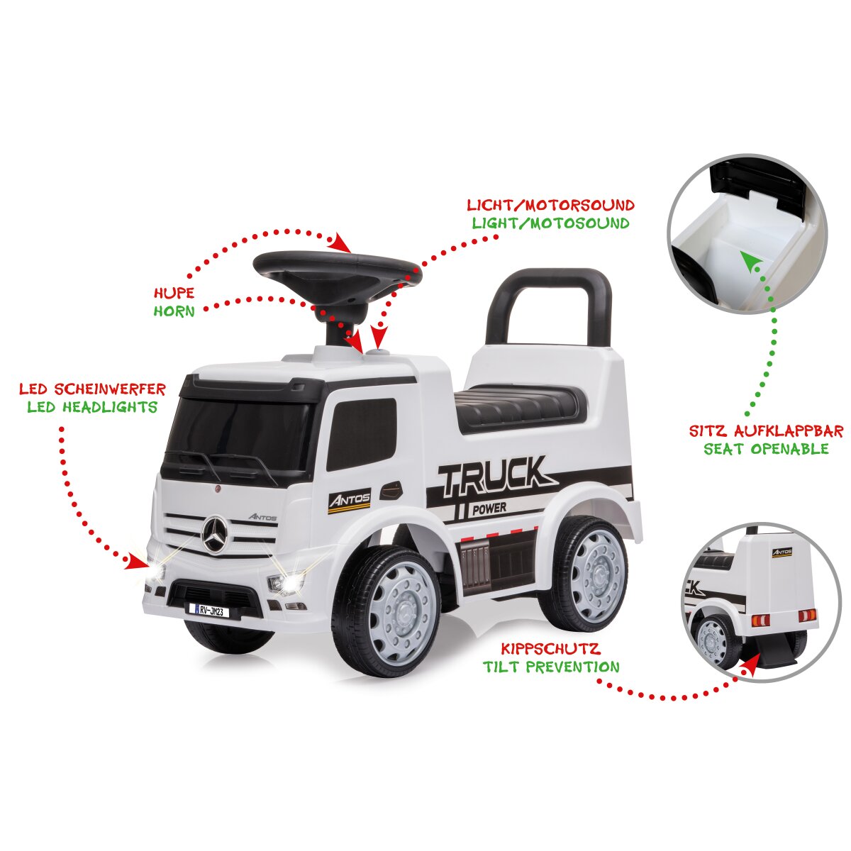 Rutscher Mercedes-Benz Antos weiß 2in1