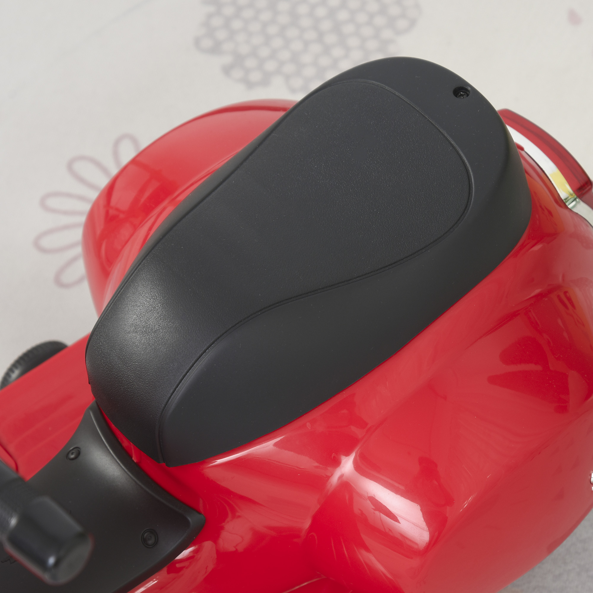 Elektro Kindermotorrad Vespa Elektromotorrad mit LED-Licht, Sound, Kinder Elektro Motorrad für Kinder von 18-36 Monate Rot