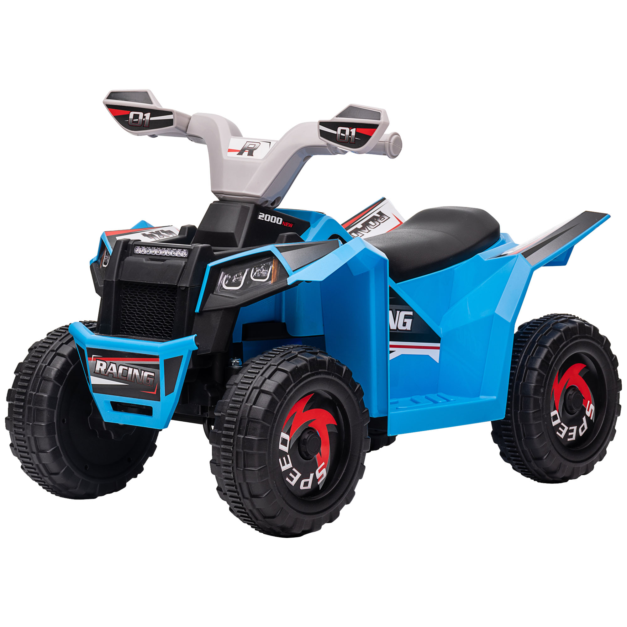 Kinderquad, 2,5 km/h, Vorwärts- & Rückwärtsgang, für 18-36 Monate, Blau