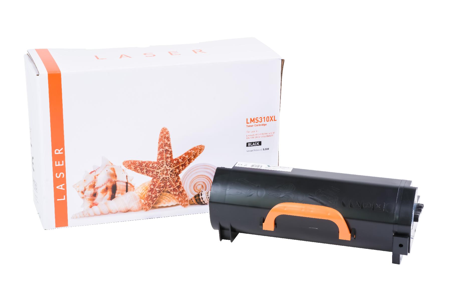 MS310XL alternativ Toner schwarz für Lexmark  / 50F2H00 / 5.000 Seiten