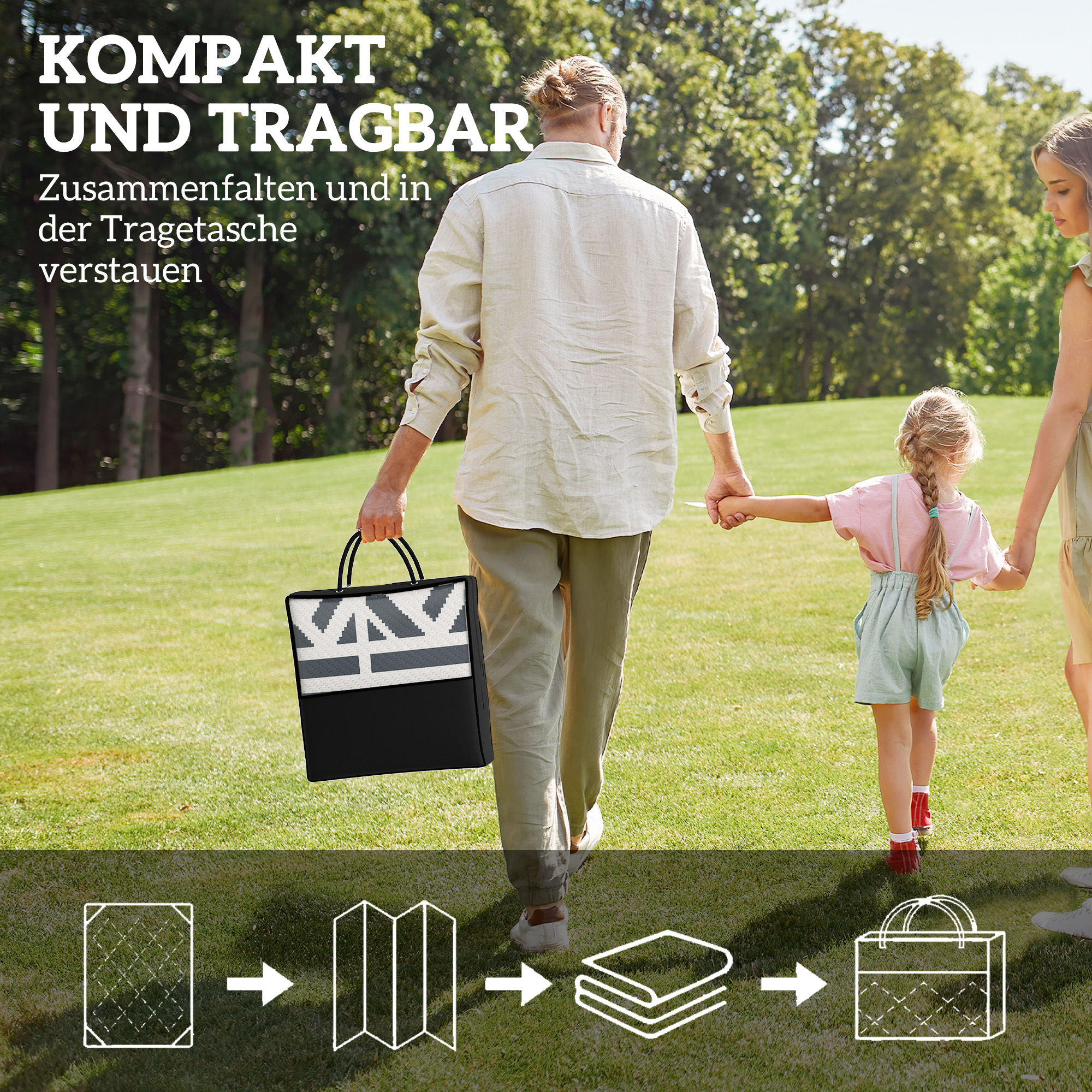 Outdoor Teppich robuster Wetterfest Outdoorteppich, Carpet mit Boho-Style, Outdoor-Teppich für Wohnzimmer Balkon