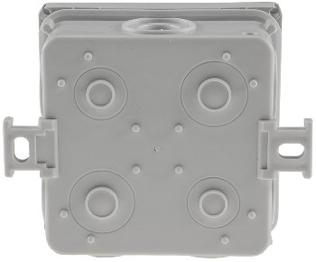 Feuchtraum-Kabelabzweigkasten, 10er Pack, 75x75x40mm, IP54, 7-fach, grau