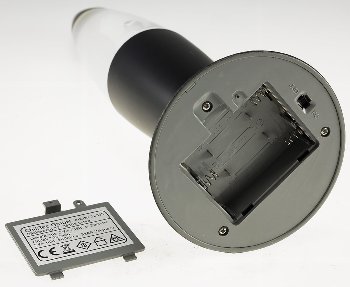 LED Dekoleuchte TORNADO, 37cm, Farbwechsel, 5V/ Batterie, Schwarz