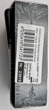 FASKO Kombi Steckdose Schalter,Anthrazit, 250V~, Aufputz, Schraubanschluss