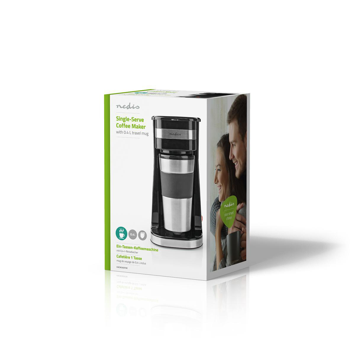 Kaffeemaschine | Filter Kaffee | 0.4 l | 1 Tassen | schwarz / Silber
