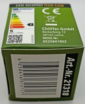 LED Strahler MR16 "H50 COB", 3000k, 440lm, 12V/5W, warmweiß