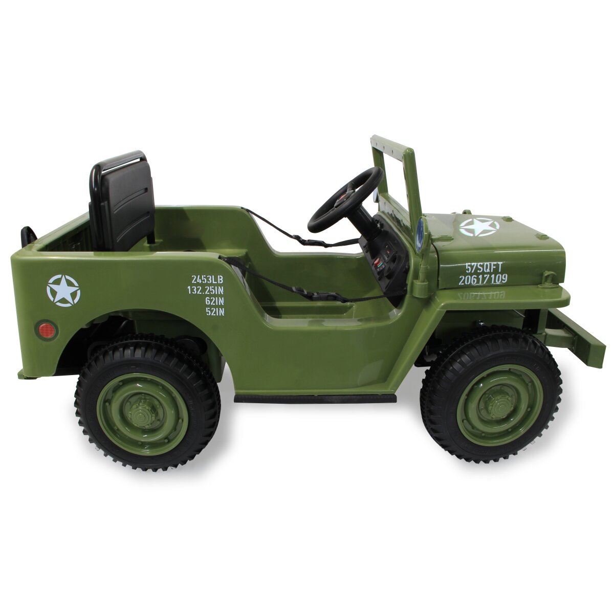 Kinderfahrzeug Jeep Willys MB Army grün