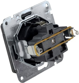 MILOS Schutzkontakt-Steckdose IP40, 250V~/ 16A, mit Deckel, UP, anthrazit