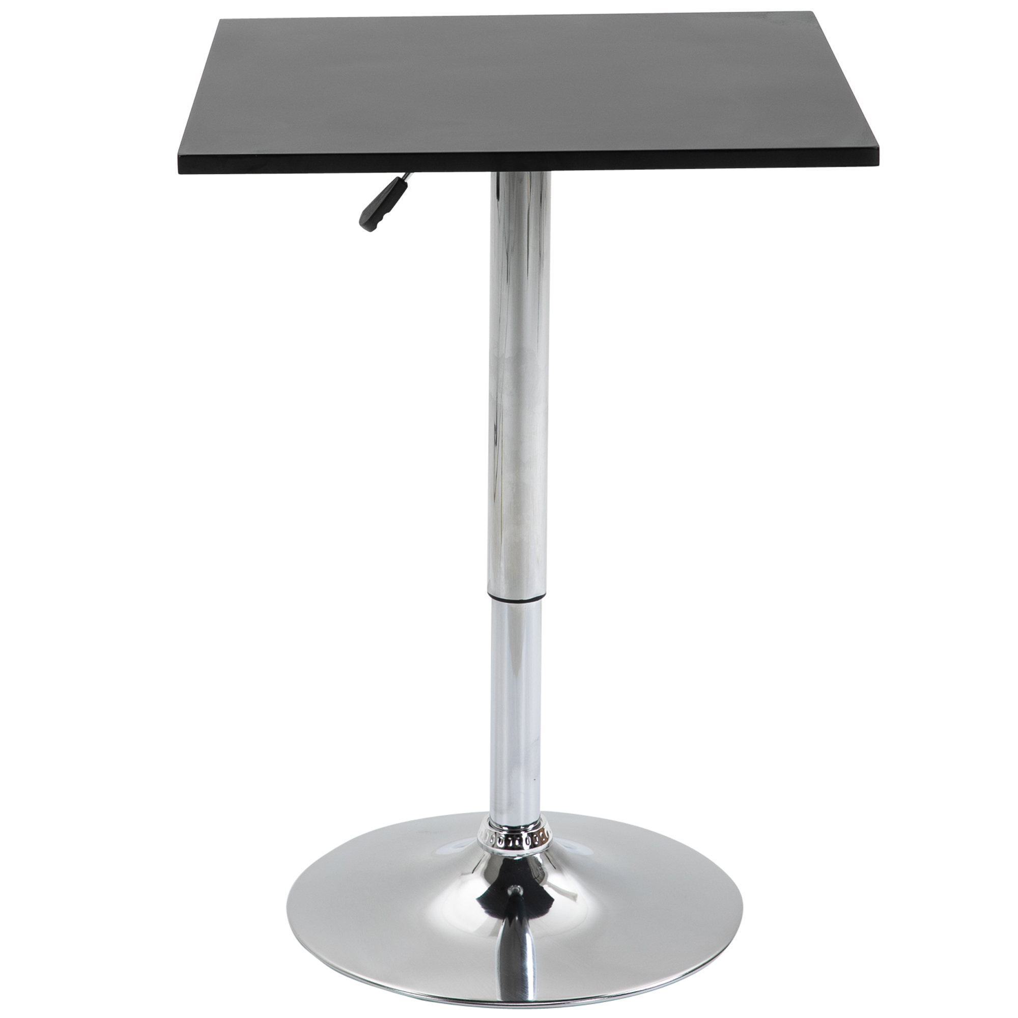 Höhenverstellbarer Bartisch, 360° drehbar, kratzfeste Füße, stabile Metallbasis, Schwarz/Silber