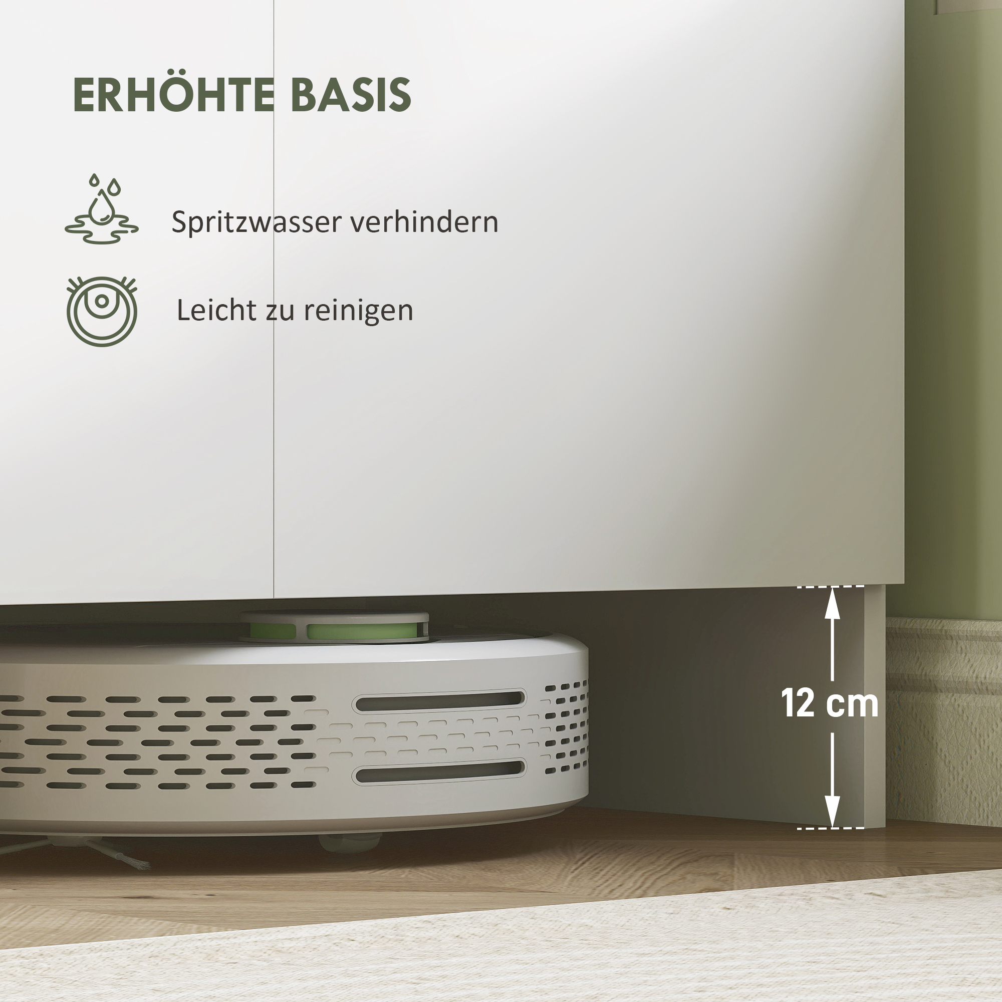 Küchenschrank, 4 Schränke, 6 Türen, 12 Scharniere, Arbeitsplatte, Spanplatte, Weiß