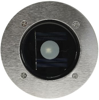 Solar LED Bodenstrahler "CTB-R", rund, ØxH 12x4cm, IP44, Edelstahl-Front
