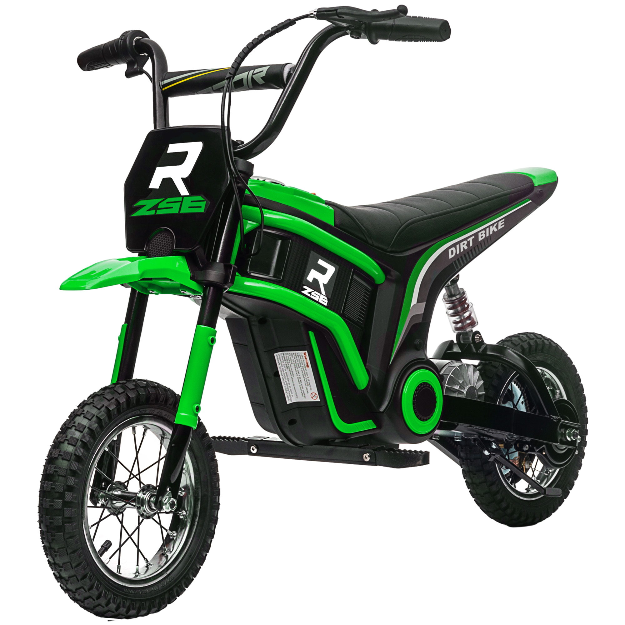 Elektro-Kindermotorrad, 24V Motor, einstellbare Geschwindigkeit, Musik & Lichter, Grün
