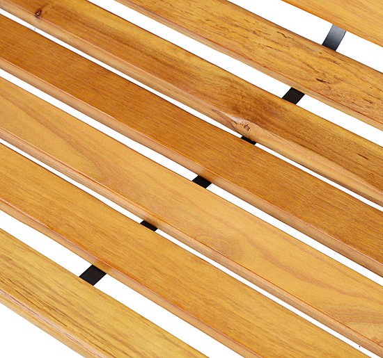 Gartenbank Sitzbank Parkbank 2-Sitzer Garten Stahl+Kiefernholz Natur B122 x T60 x H83 cm