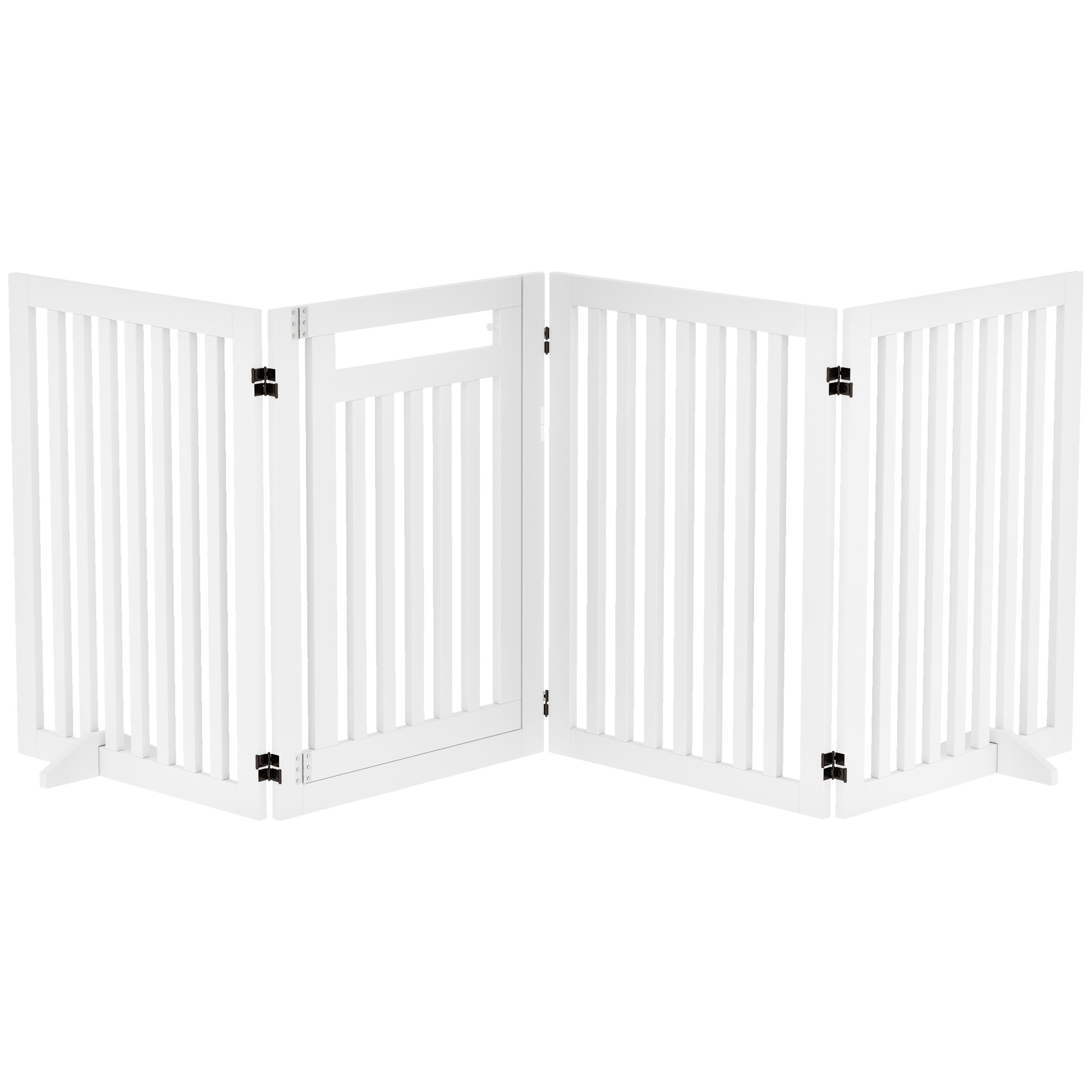 Haustiergitter, Treppenschutzgitter, Schutzgitter, 4 Teile, faltbar,  Weiß