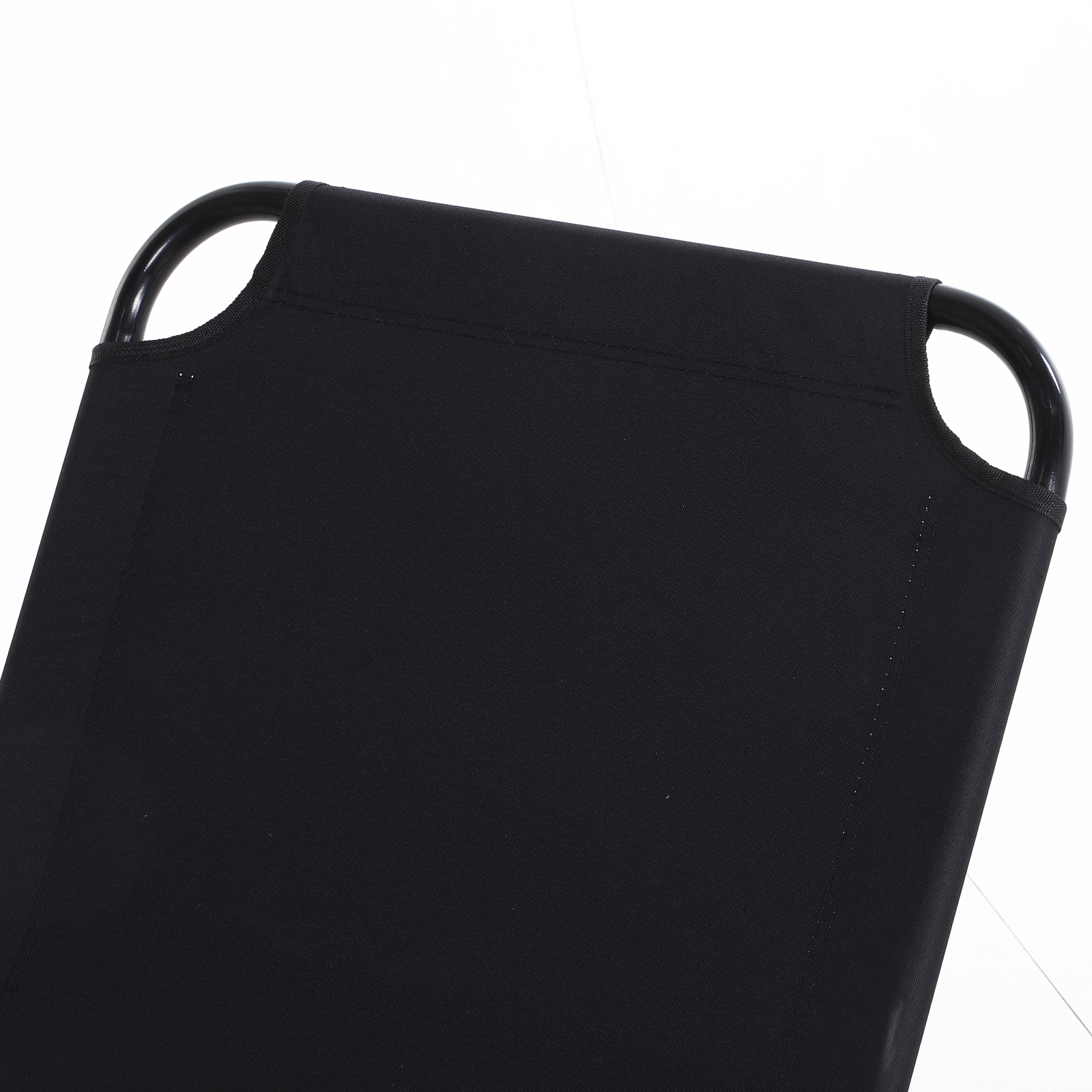 Sonnenliege, 5-fach verstellbare Rückenlehne, schnelltrocknend, Metallrahmen, 190 x 56 x 28 cm, Schwarz