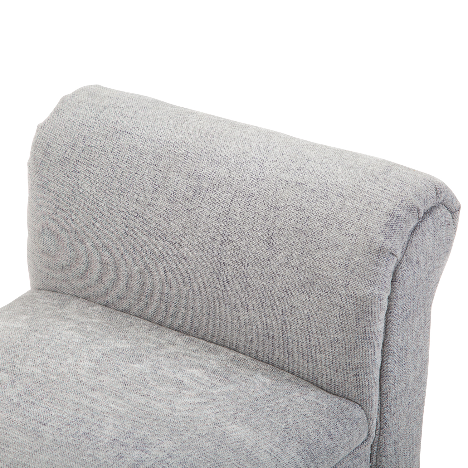 Polsterbank Sitzbank Lounge Sitzhocker Flurbank Bettbank elegant mit gerollten Seiten Leinenstoff Schaumstoff Polyester Hellgrau 132 x 45,5 x 58 cm