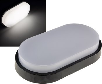 LED Wandleuchte "PALAU" IP54, 4000K, Oval, 10 Watt, 900 Lumen, Anthrazit LED Wandleuchte "PALAU" IP54, 4000K, Oval, 10 Watt, 900 Lumen, Anthrazit