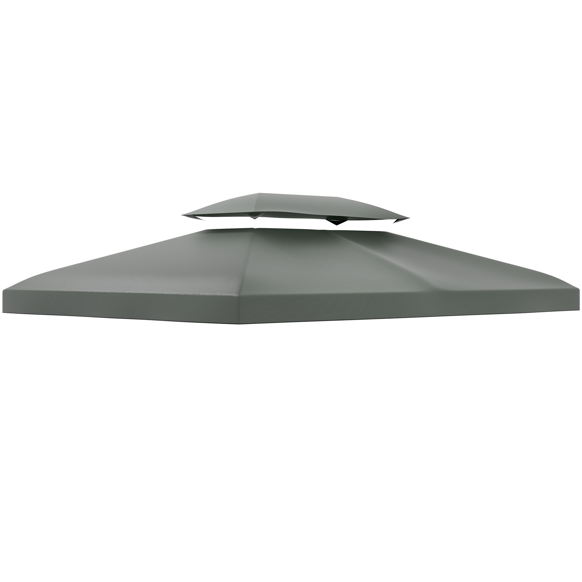 Ersatzdach für Metallpavillon 3x4m wasserabweisend Pavillondach für Gartenpavillon Partyzelt Gartenzelt Polyester Dunkelgrau