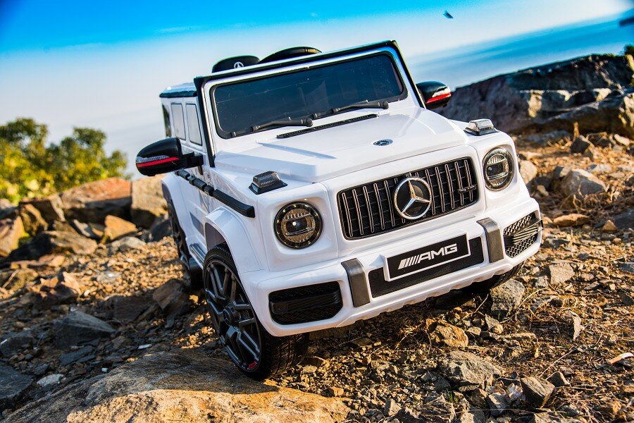 Kinderfahrzeug Mercedes G63 AMG - weiß