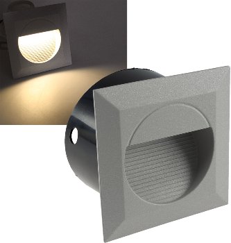 LED Wandeinbauleuchte "WEL Q14", IP65, 14 LEDs, Aluminium, warmweiß LED Wandeinbauleuchte "WEL Q14", IP65, 14 LEDs, Aluminium, warmweiß