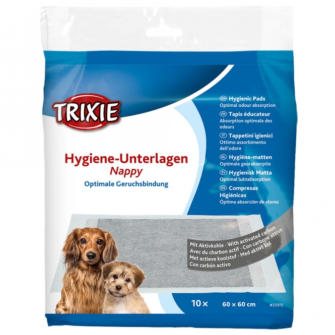 Trixie Hygiene-Unterlage Nappy mit Aktivkohle - 60 x 60 cm / 10 Stück Trixie Hygiene-Unterlage Nappy mit Aktivkohle - 60 x 60 cm / 10 Stück
