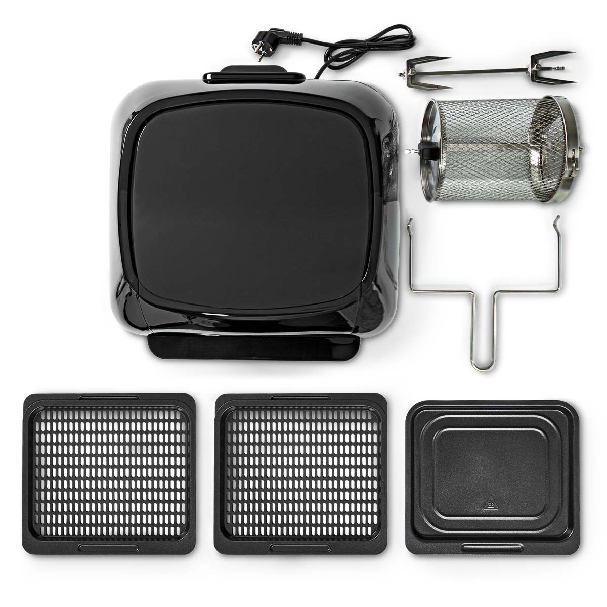 Heißluft Fritteuse | 12 l | Timer: 60 min | Anzahl voreingestellter Programme: 9 | Digital | schwarz