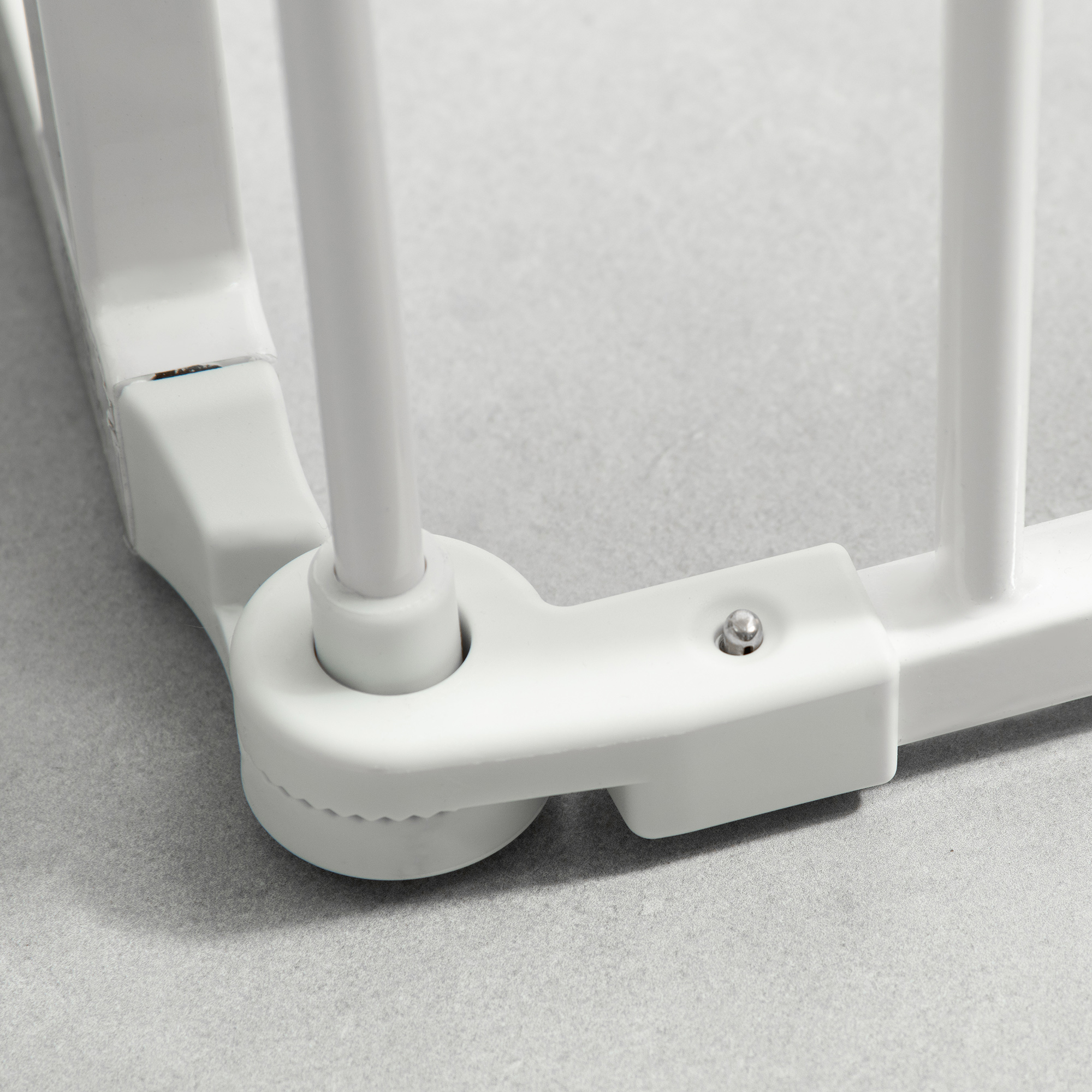 Welpenauslauf Freigehege für Hund Schutzgitter mit Tür Kaminschutzgitter flexible klappbar 8 Paneele je 60 x 76 cm Weiß