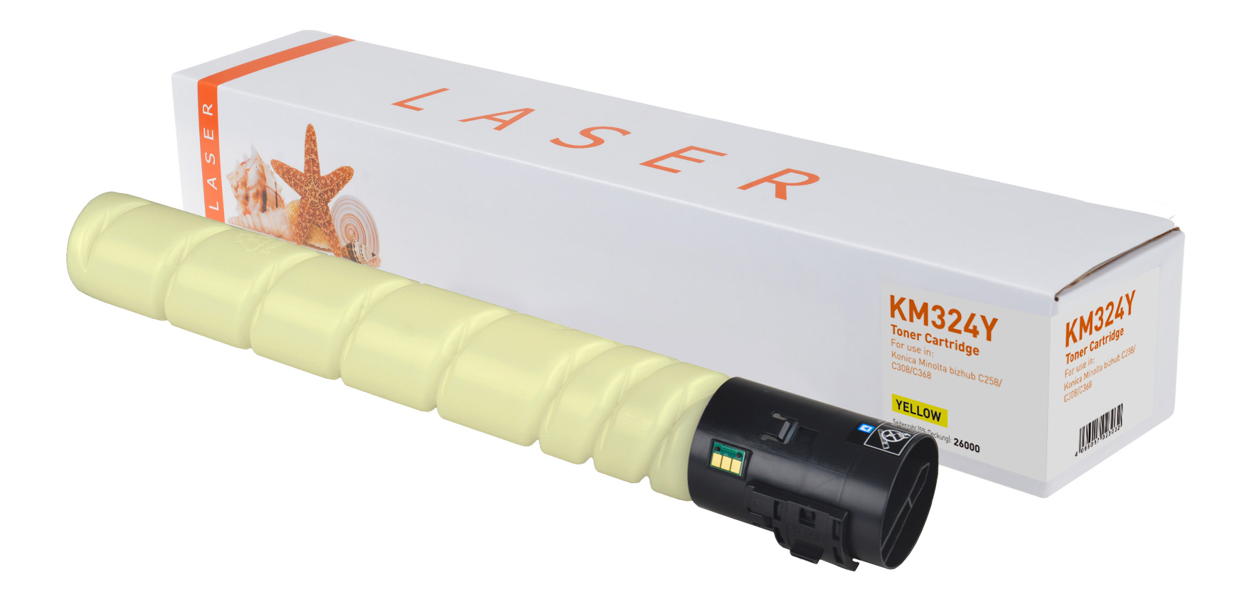 TN324Y alternativ Toner gelb für KonicaMinolta / A8DA250 / 26.000 Seiten