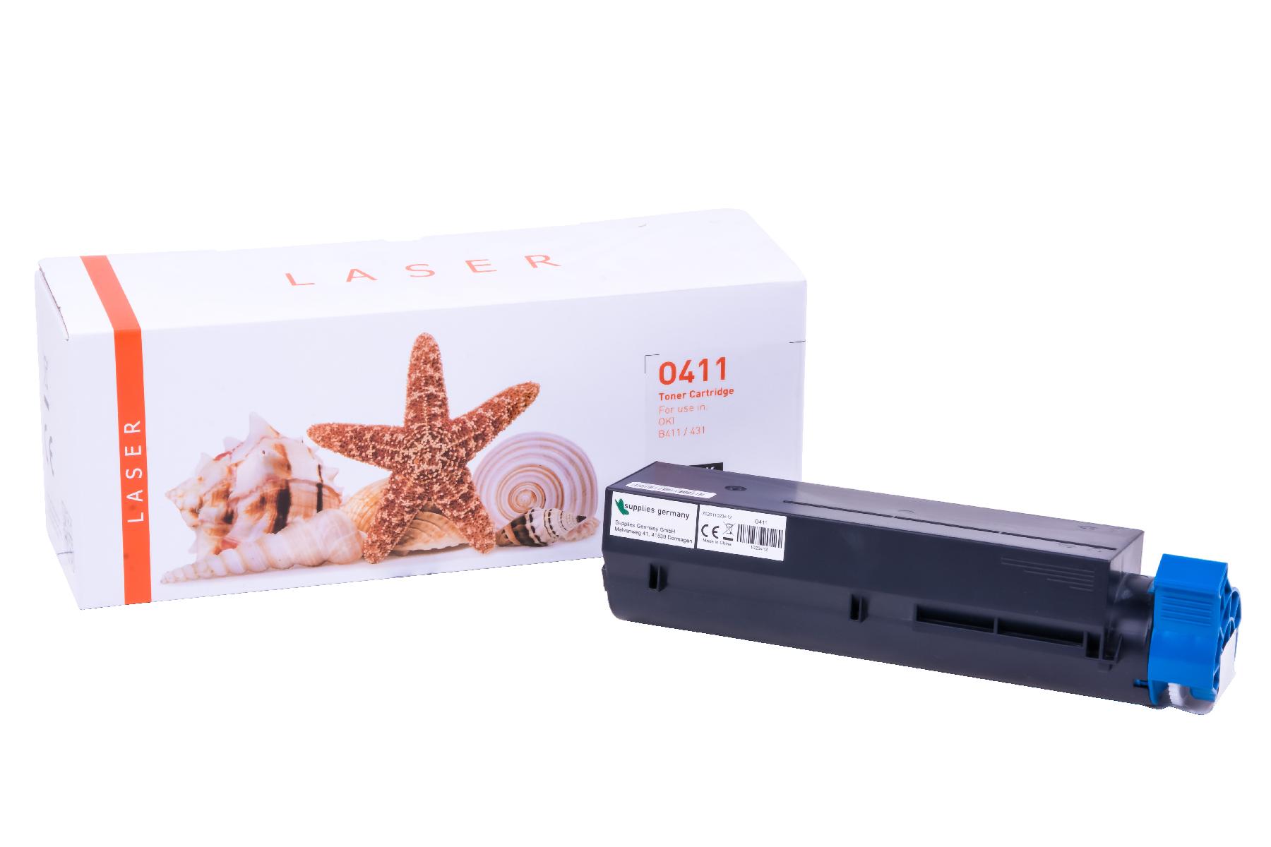 B411 alternativ Toner schwarz für OKI / 44574702 / 3.000 Seiten