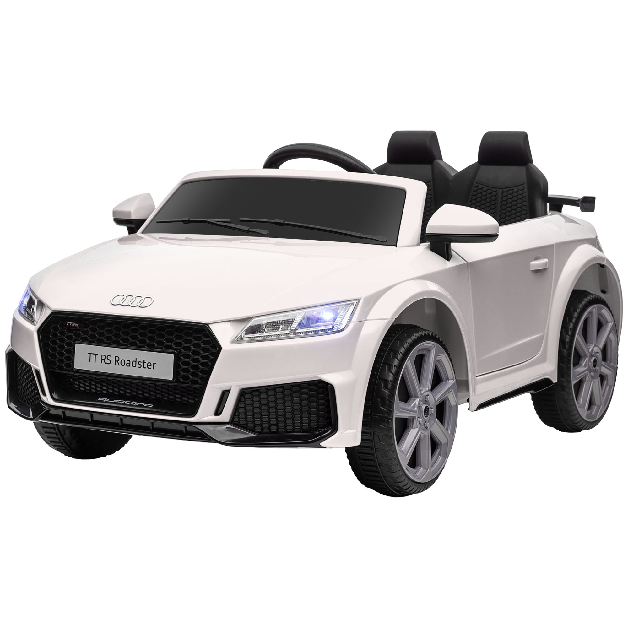 Kinder-Elektroauto, Audi TT RS Roadster, 3 km/h, Fernbedienung, LED, USB, Weiß