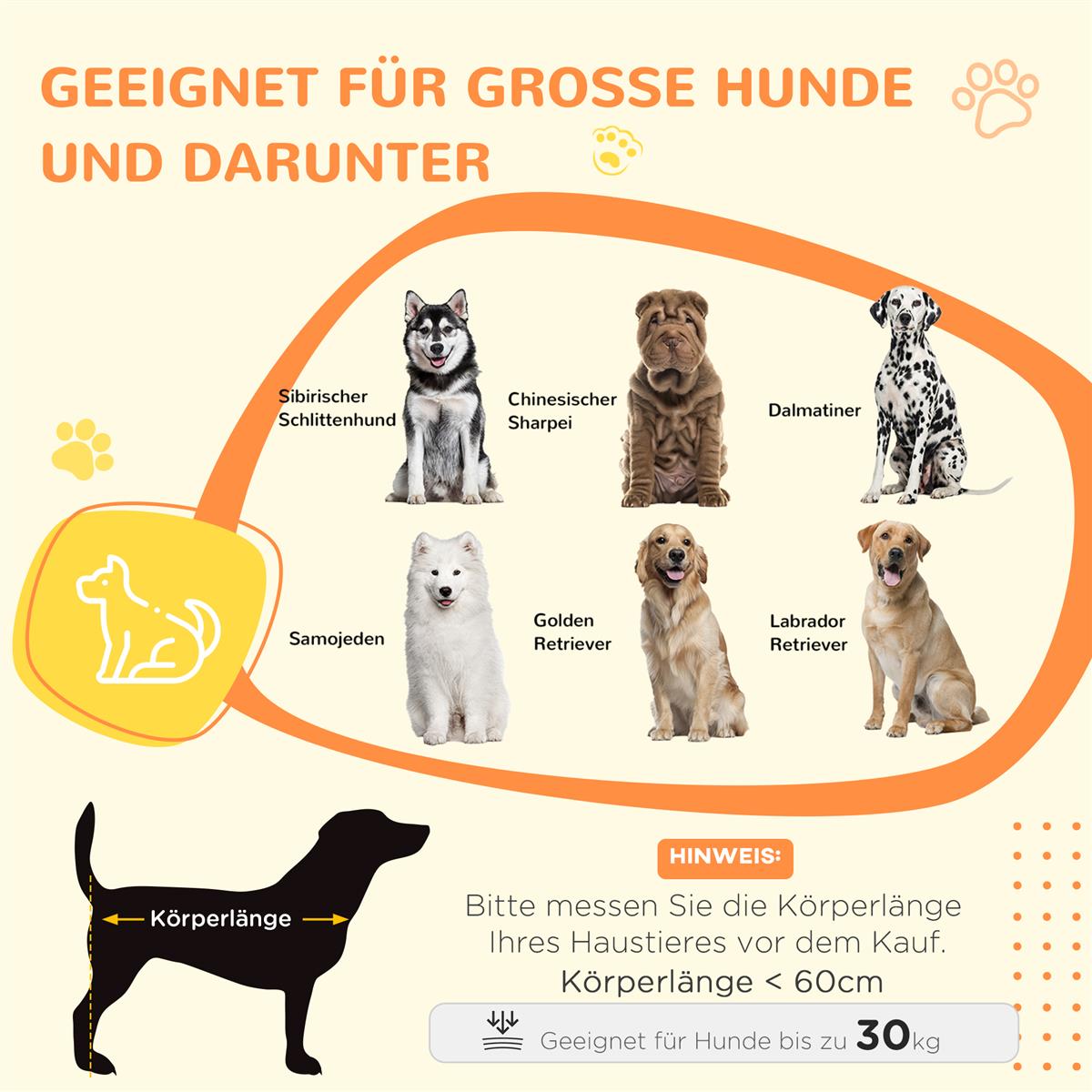 Hundebox, Haustierbox für große Hunde, Hundehütte, Indoor, 106 x 60 x 76 cm, Eiche