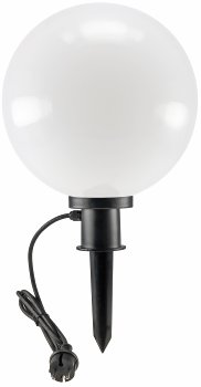 Garten Kugelleuchte Erdspieß "CT-GL30cm", IP44, 230V, 1,5m Kabel, E27 Fassung