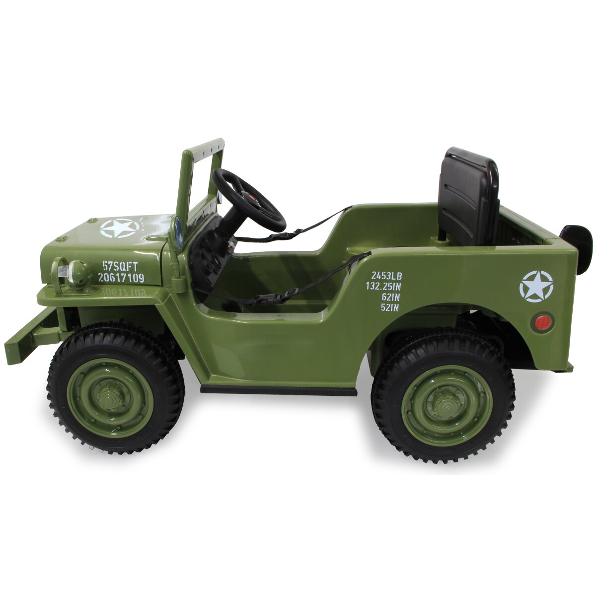 Kinderfahrzeug Jeep Willys MB Army grün